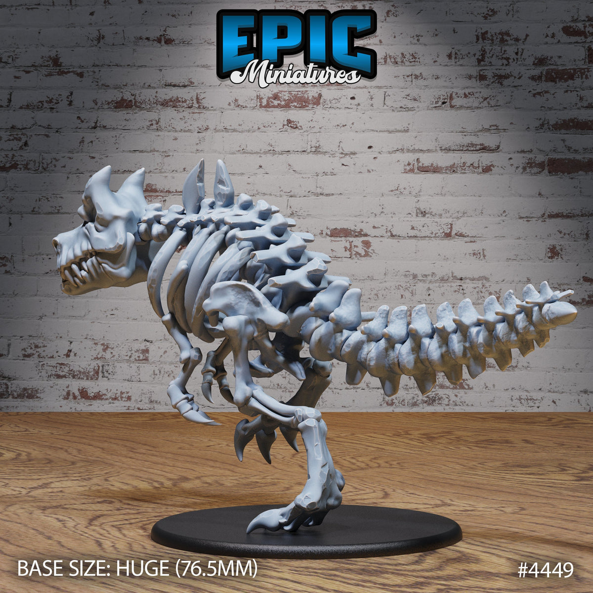 Skeleton T-Rex Mount Option #4449 back DND miniature Safari Tour 16k resin