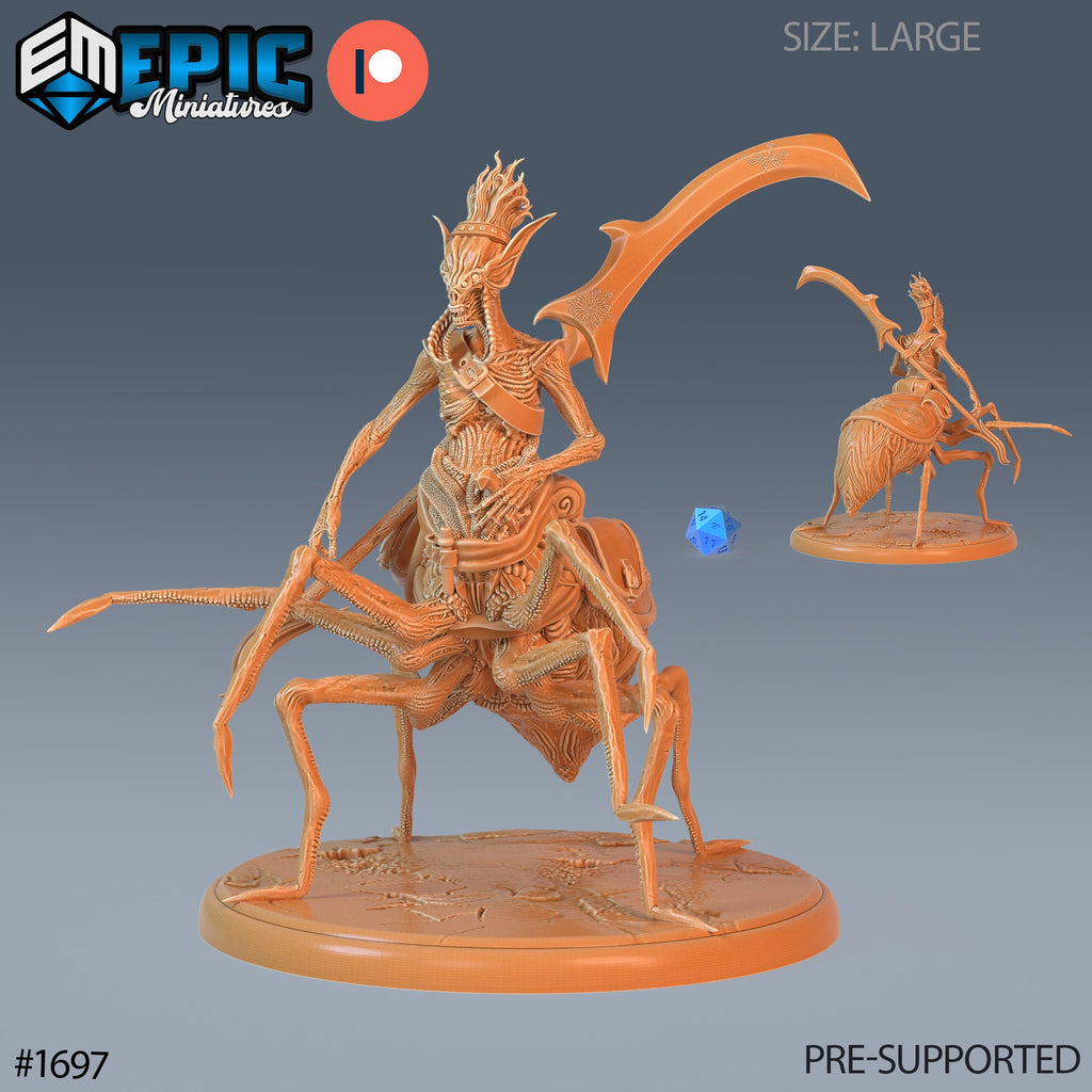 Drider Abomination Option #1697 front DND miniature Caves of Despair 16k resin
