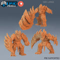 Lava Golem Set of 3 DND miniatures group photo Caves of Despair