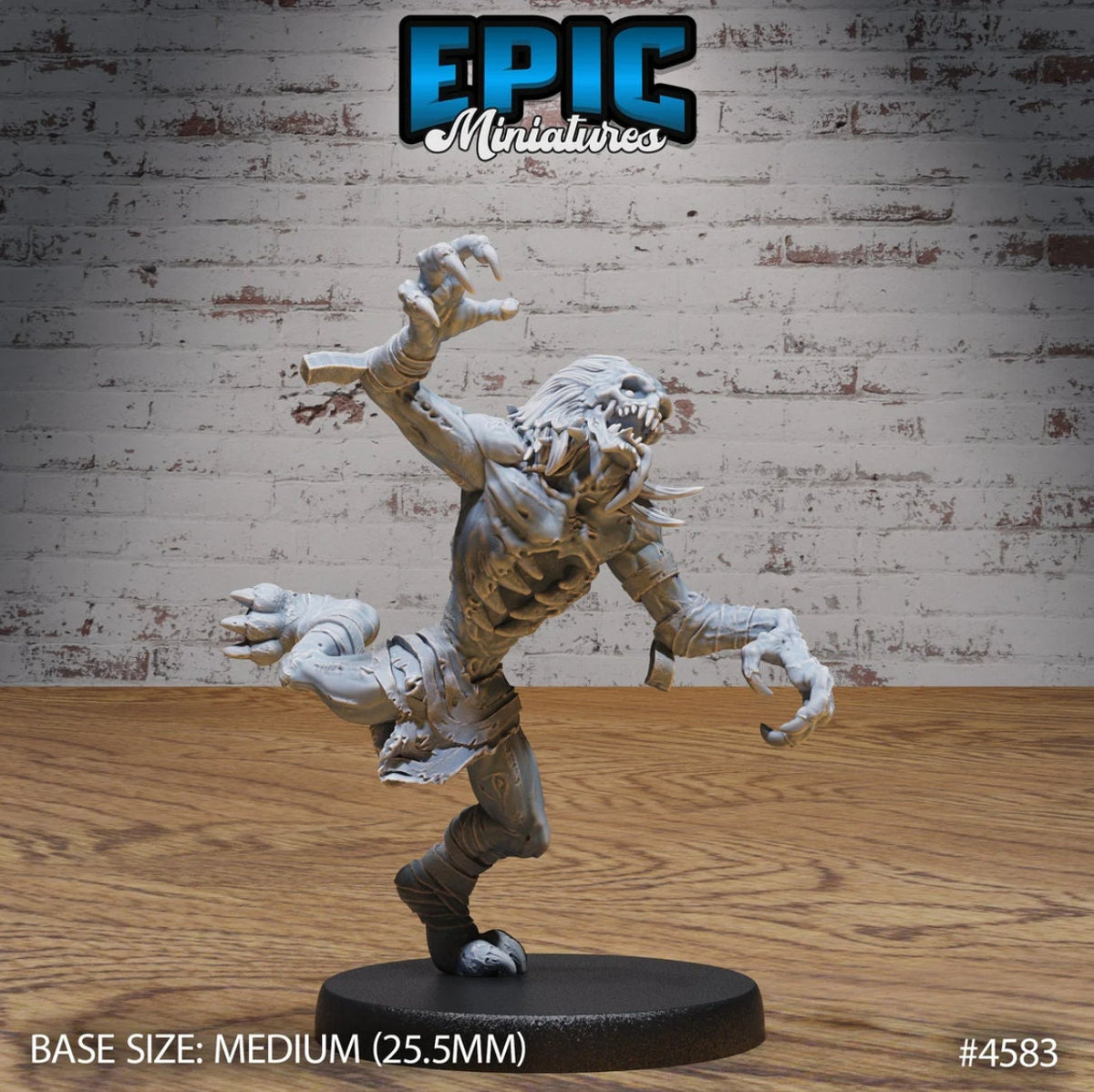 Ghoul Ghoul 4583 front DND miniature Vampire Invasion 16k resin