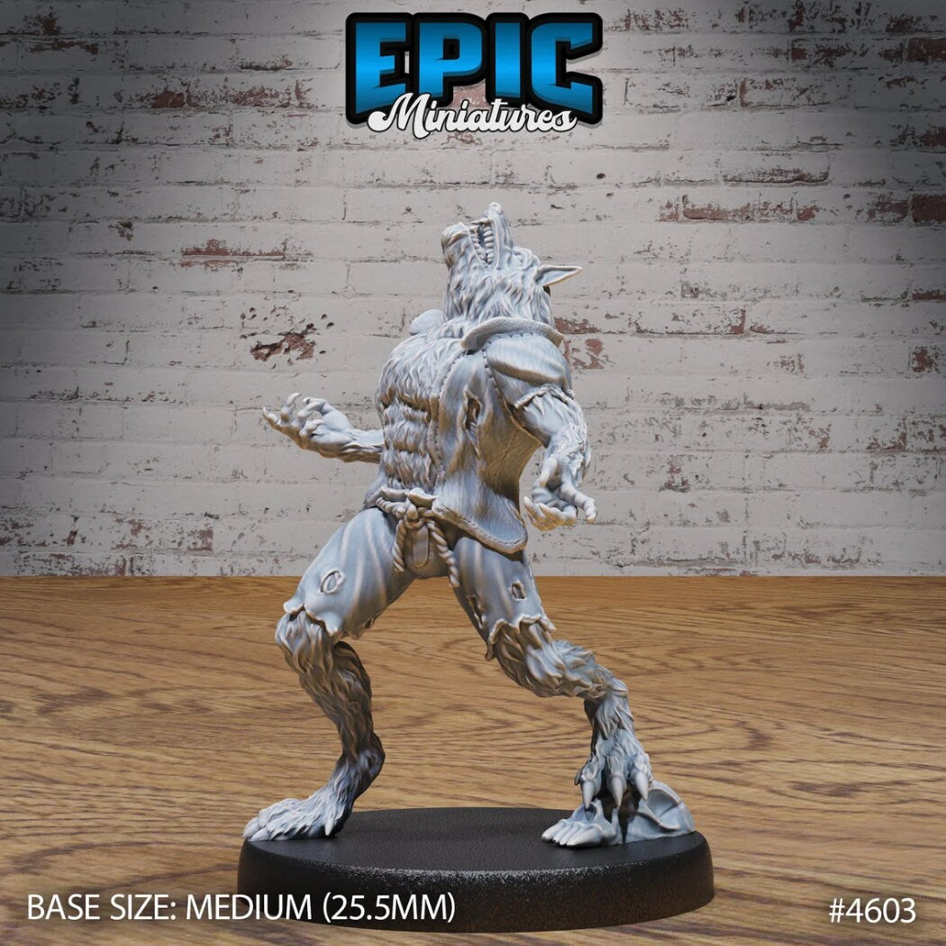 Classic Werewolf Werewolf 4603 front DND miniature Vampire Invasion 16k resin