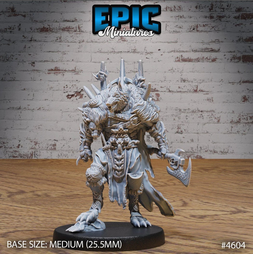 Classic Werewolf Werewolf 4604 front DND miniature Vampire Invasion 16k resin