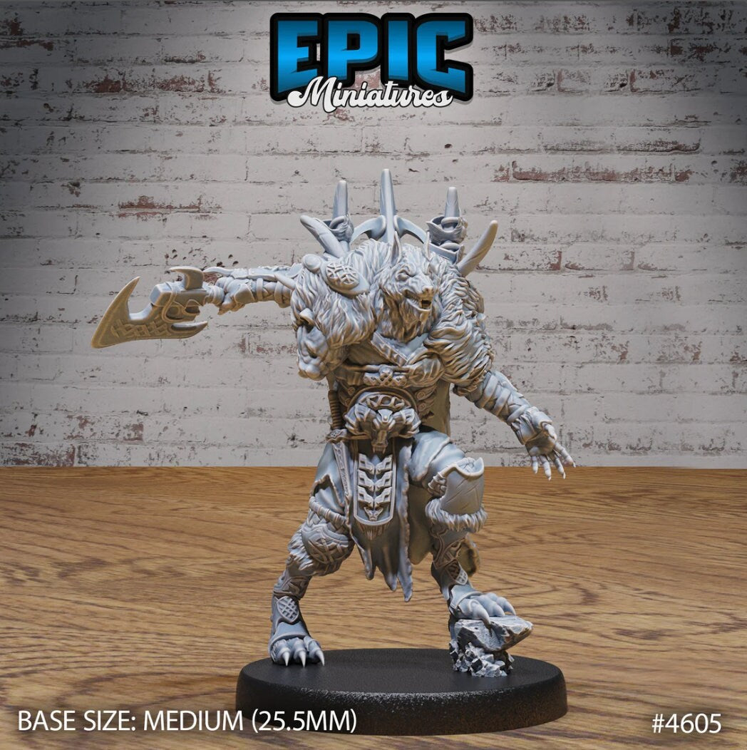 Classic Werewolf Werewolf 4605 front DND miniature Vampire Invasion 16k resin