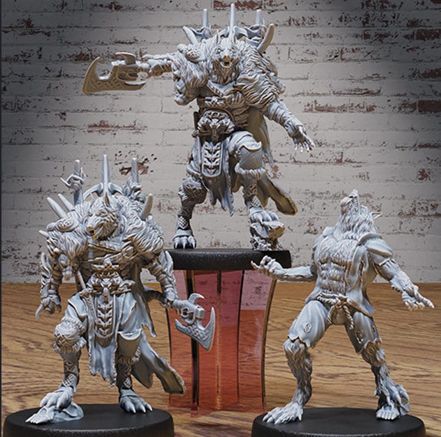 Classic Werewolf Set of 3 DND miniatures group photo Vampire Invasion