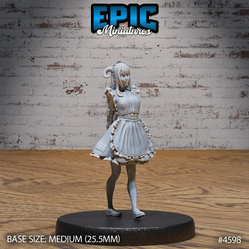 Teifling Maid Teifling Maid 4598 front DND miniature Vampire Invasion 16k resin