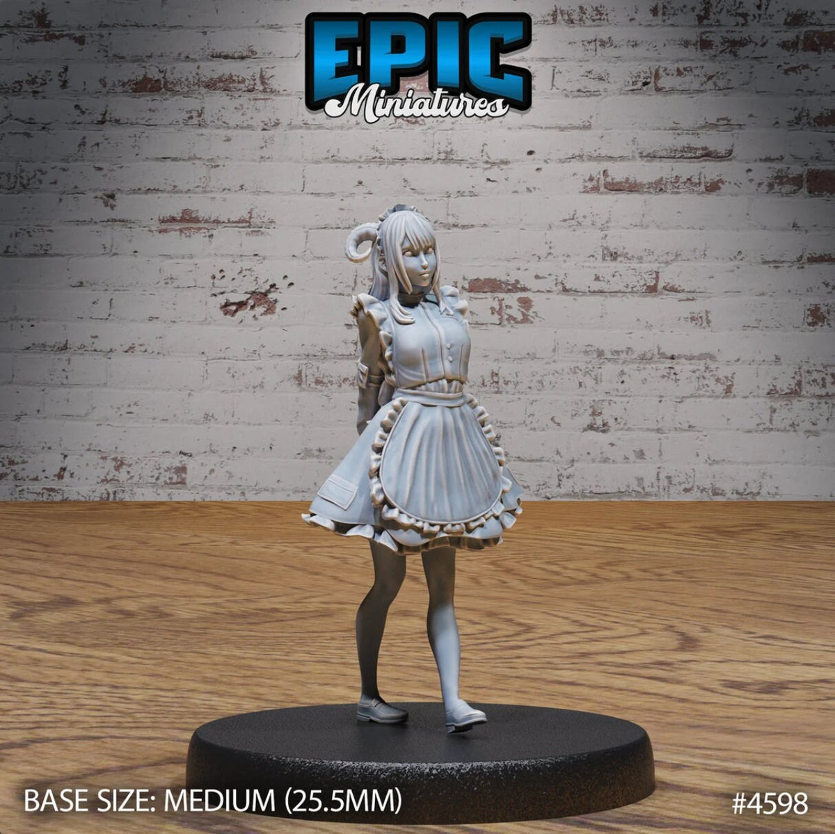 Teifling Maid Teifling Maid 4598 front DND miniature Vampire Invasion 16k resin