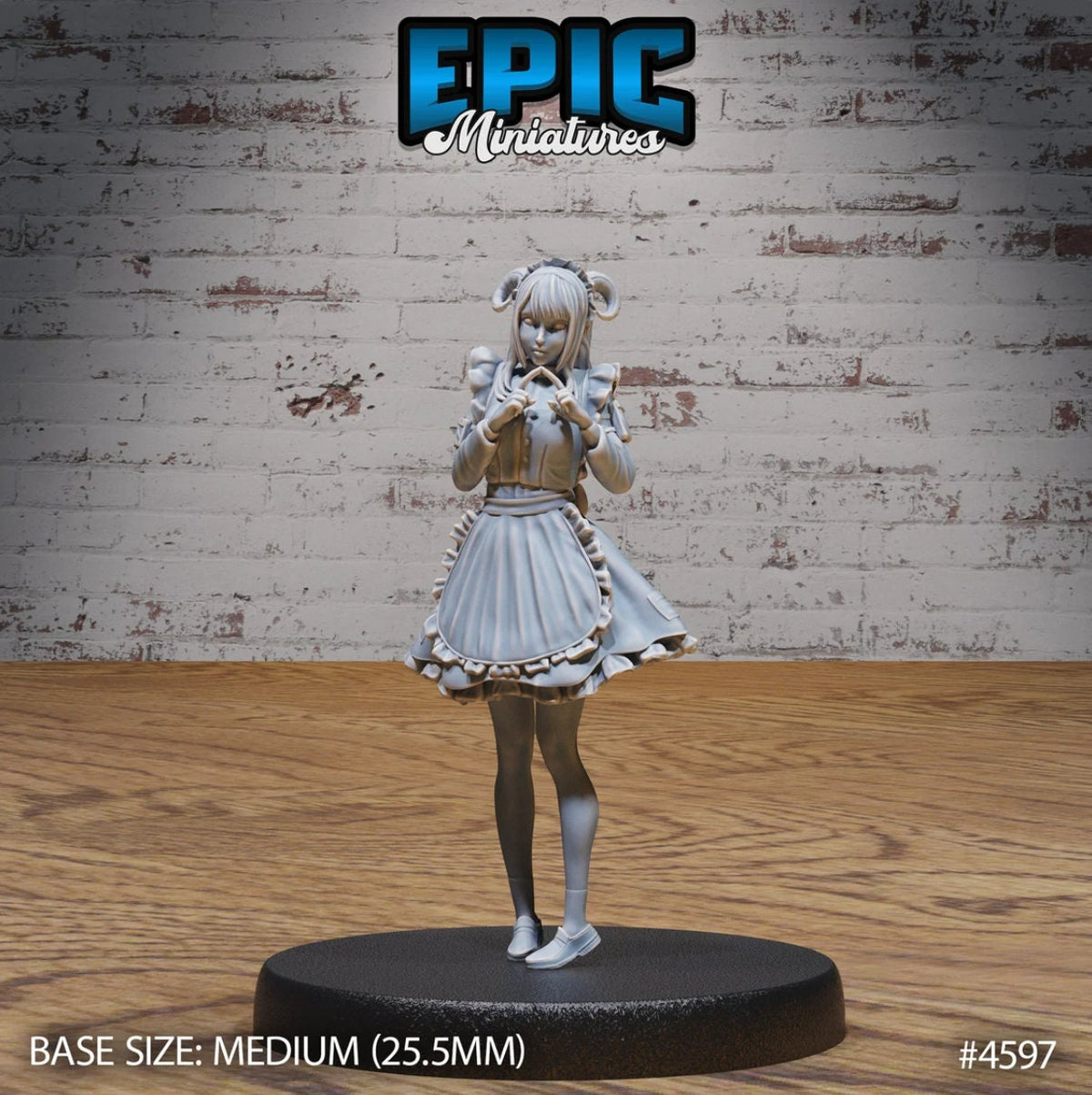 Teifling Maid Teifling Maid 4599 front DND miniature Vampire Invasion 16k resin