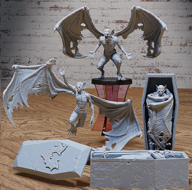Great Vampire Set of 4 DND miniatures group photo Vampire Invasion