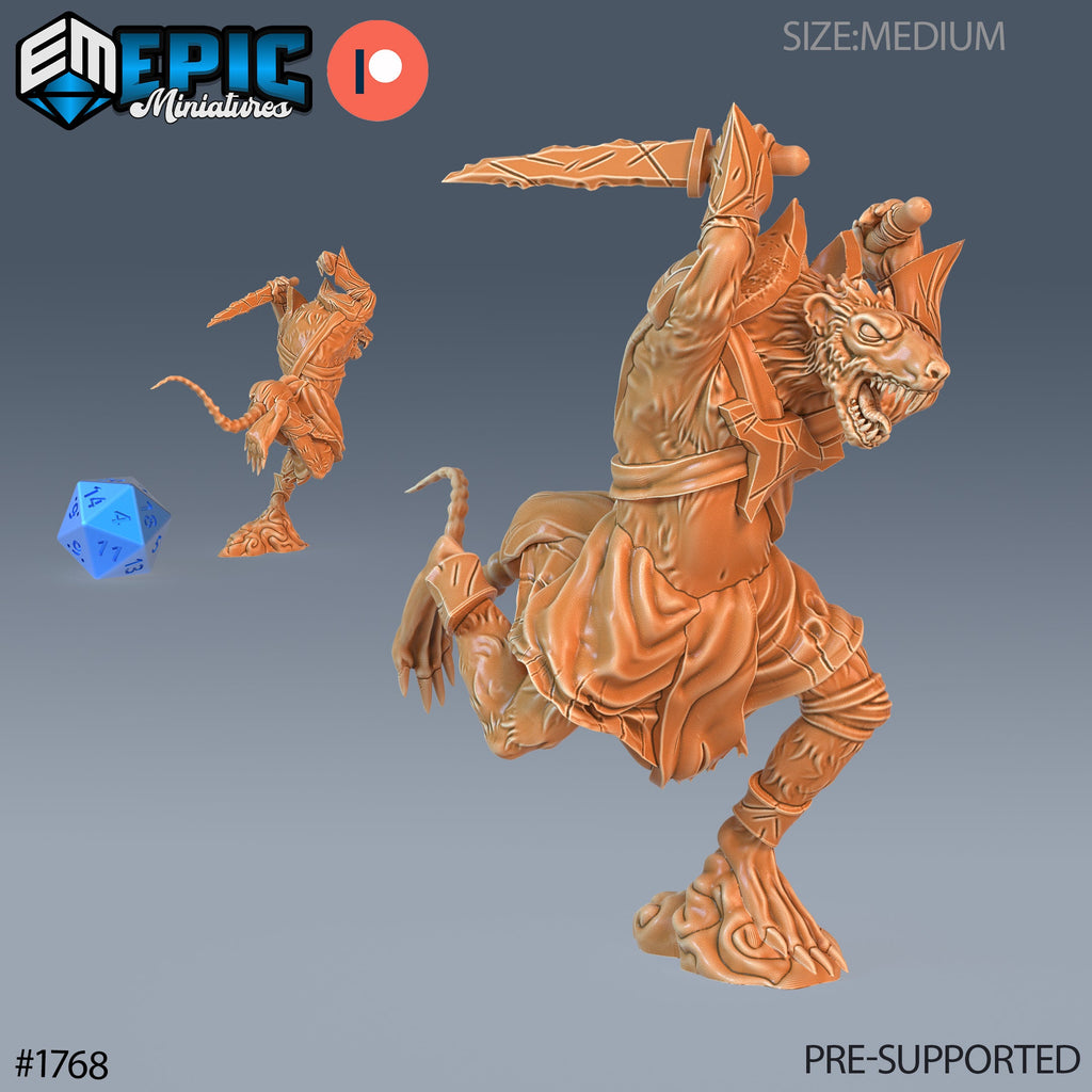 Sewer Rat Tribe Option #1768 front DND miniature Guild of Thieves 16k resin