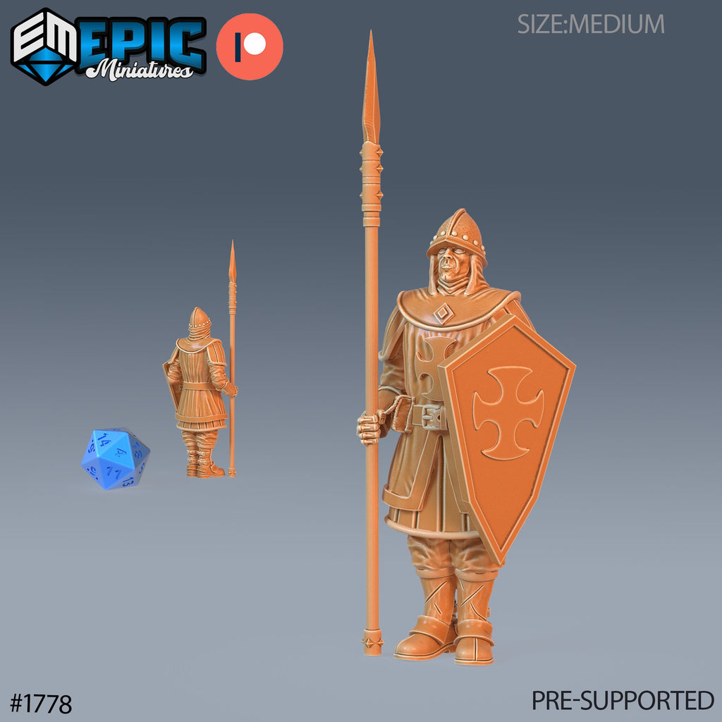 City Guard Option #1778 front DND miniature Guild of Thieves 16k resin