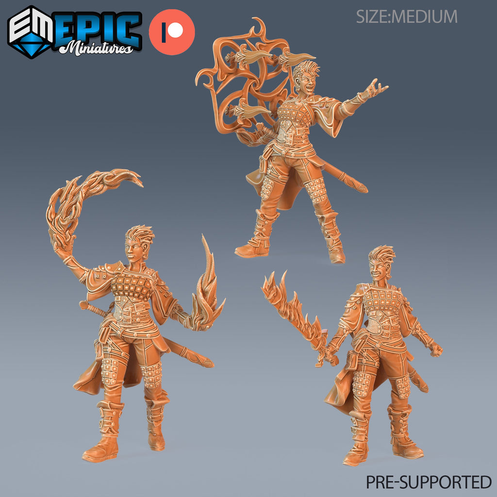 Guild Mage Set of 3 DND miniatures group photo Guild of Thieves