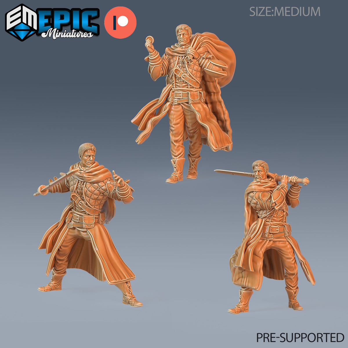 Human Thief Set of 3 DND miniatures group photo Guild of Thieves