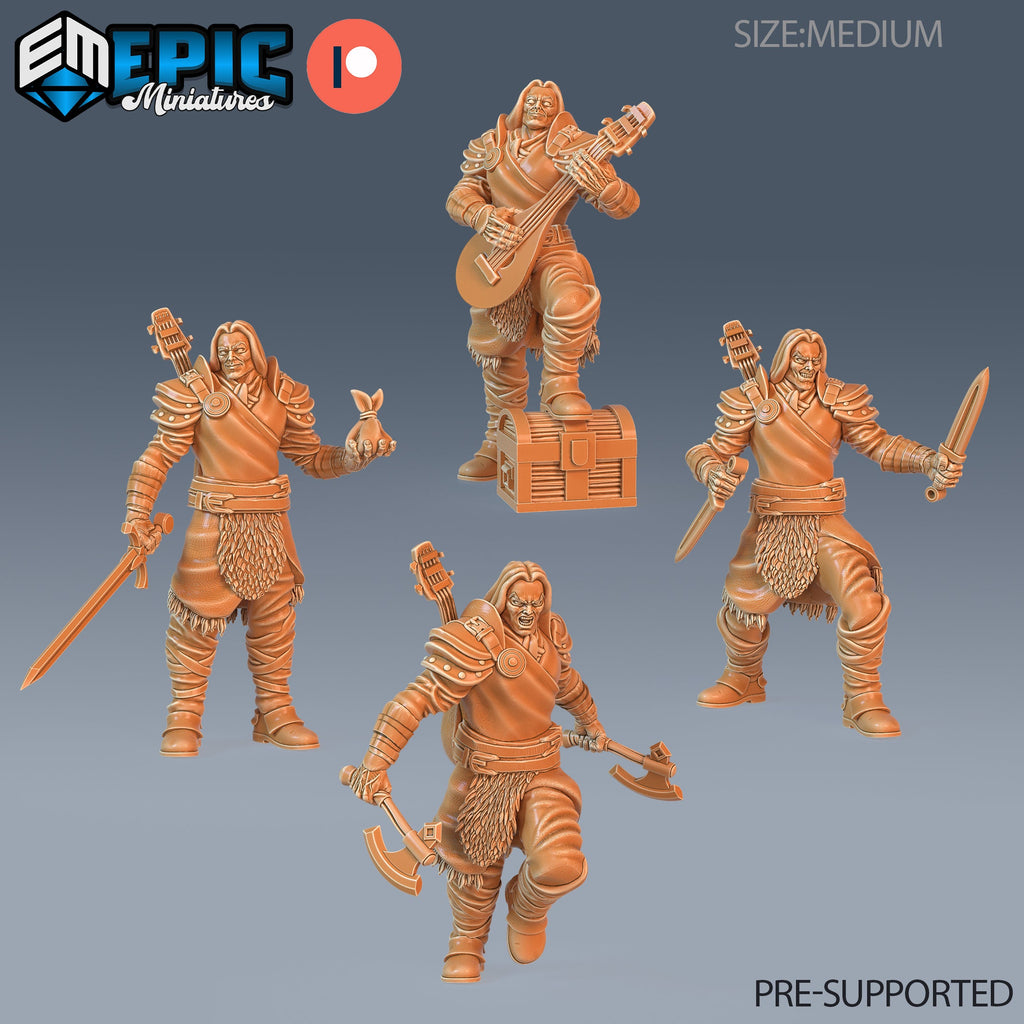 Noble Human Set of 4 DND miniatures group photo Guild of Thieves