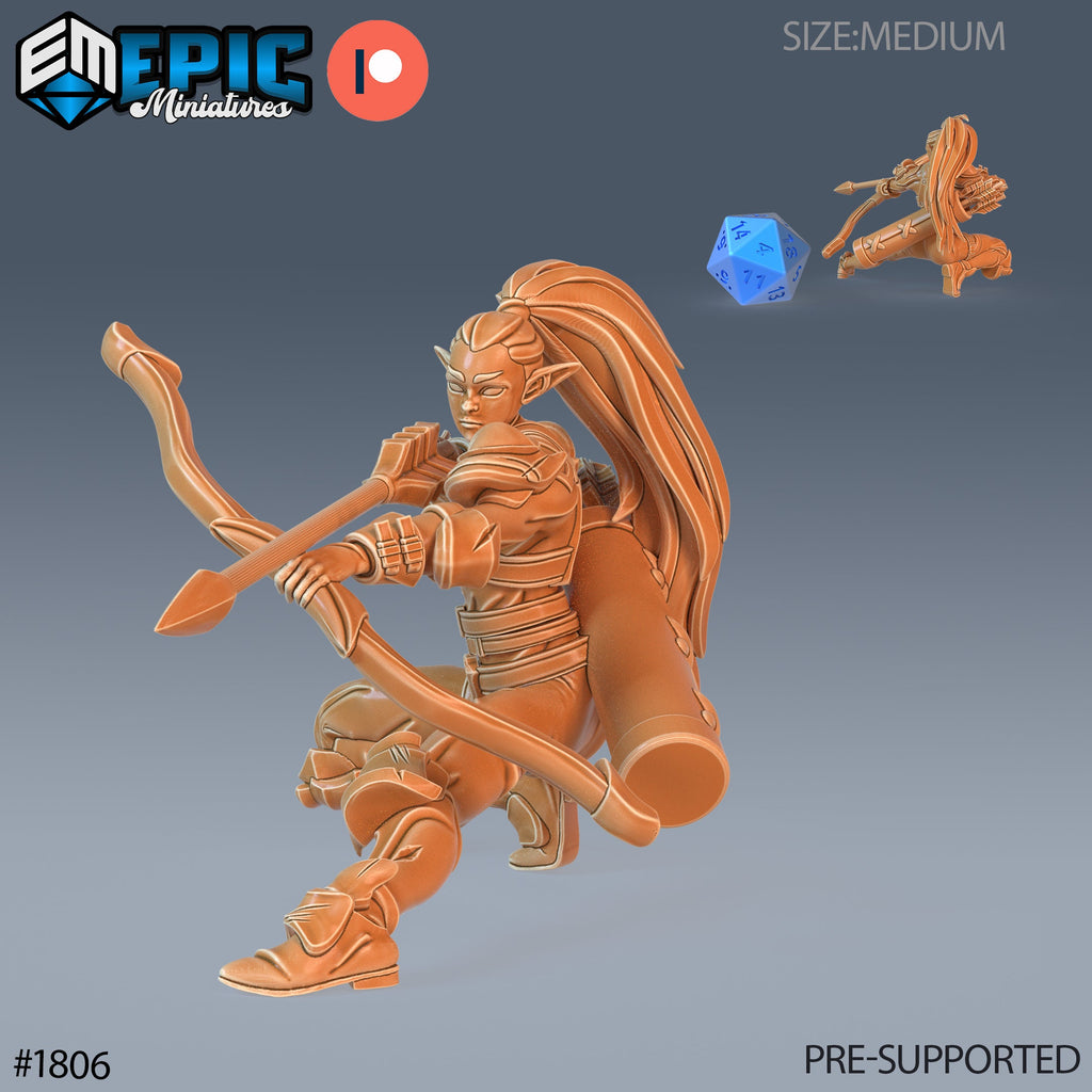 Elf Rogue Option #1806 (2) front DND miniature Guild of Thieves 16k resin