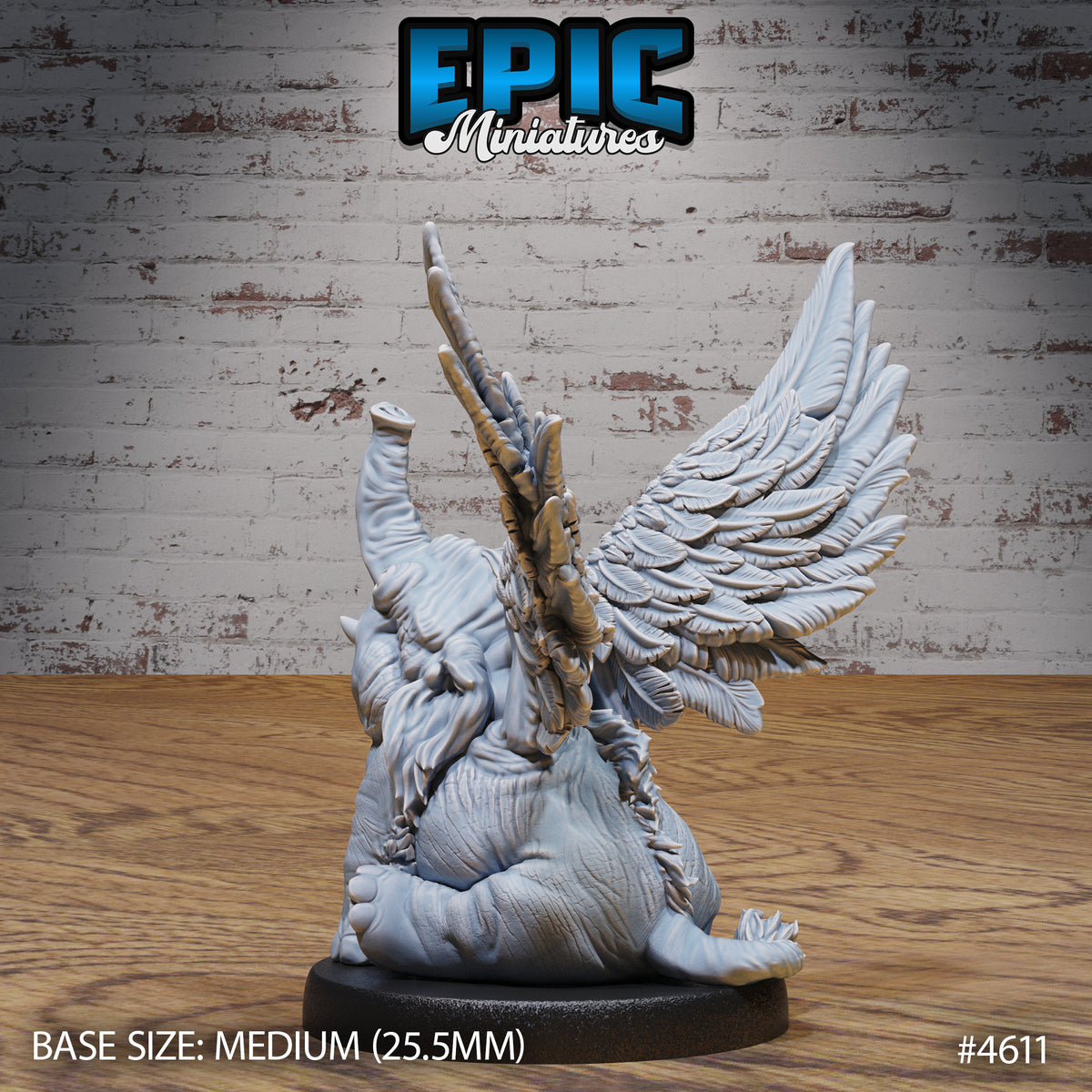 Holyphant Option #4612 back DND miniature Faith Defender 16k resin