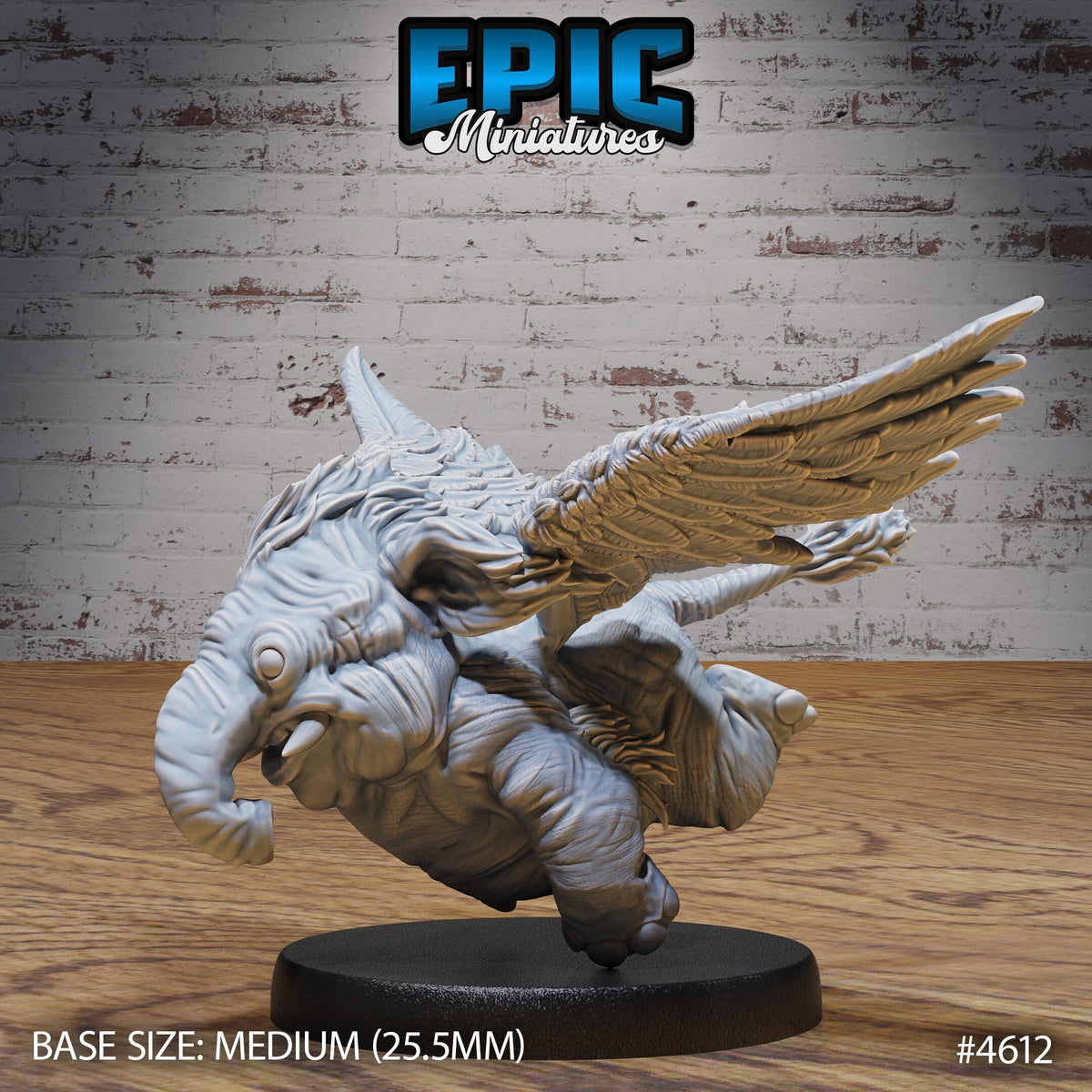Holyphant Option #4610 front DND miniature Faith Defender 16k resin