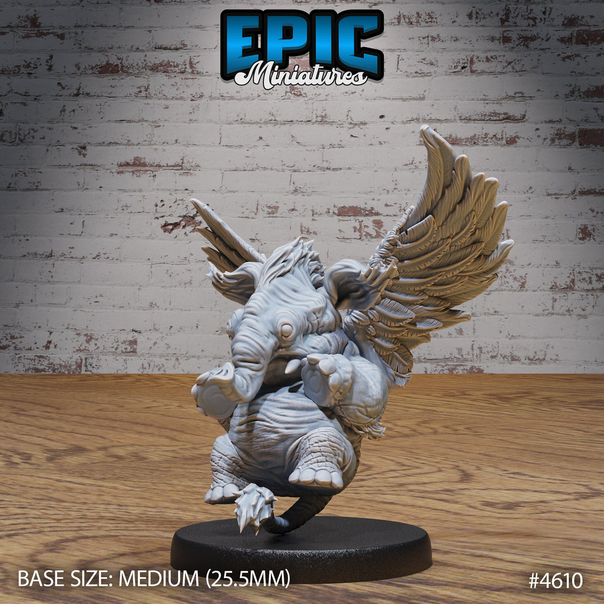 Holyphant Option #4611 front DND miniature Faith Defender 16k resin
