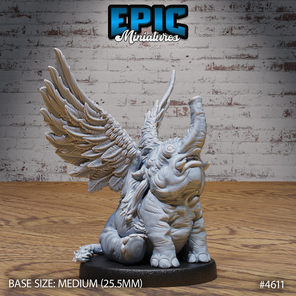 Holyphant Option #4612 front DND miniature Faith Defender 16k resin