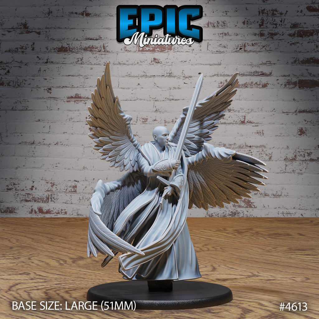 Planetar Angel Option #4613 front DND miniature Faith Defender 16k resin