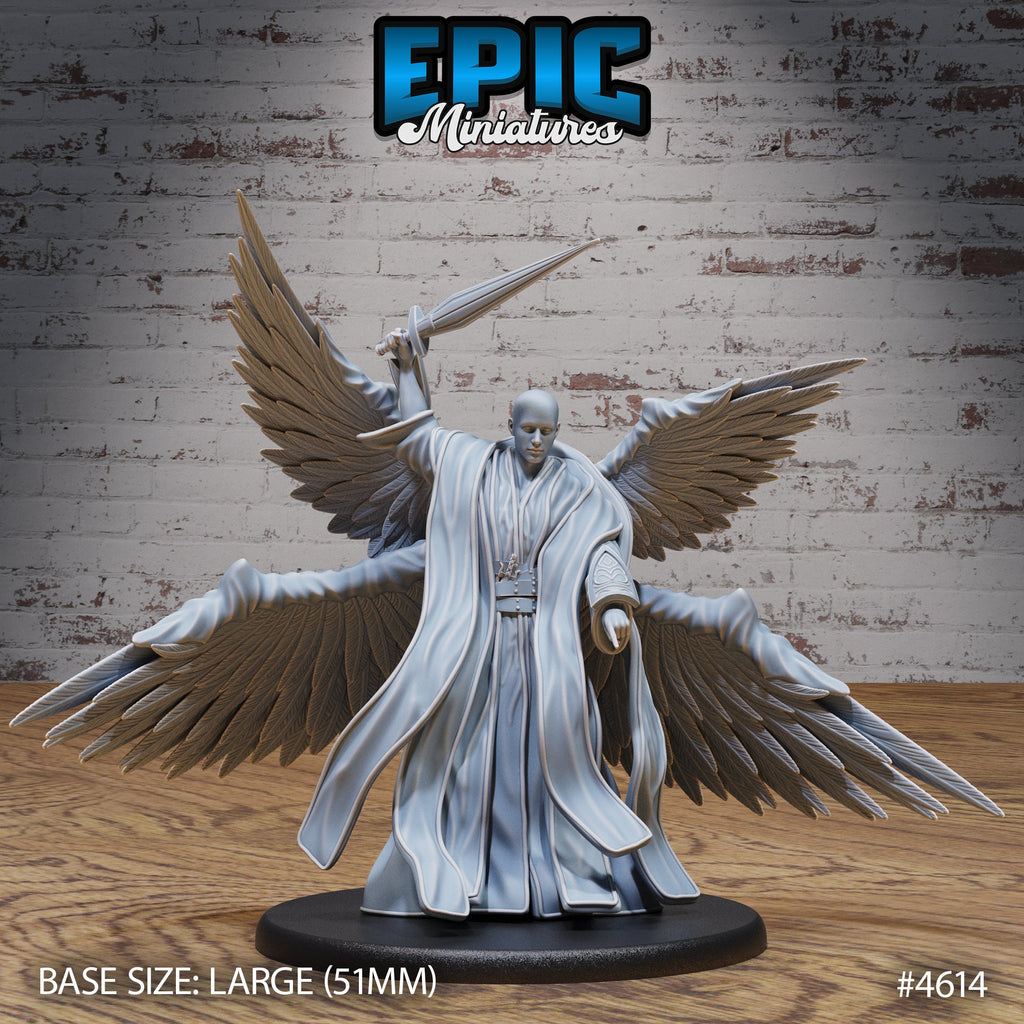 Planetar Angel Option #4614 front DND miniature Faith Defender 16k resin