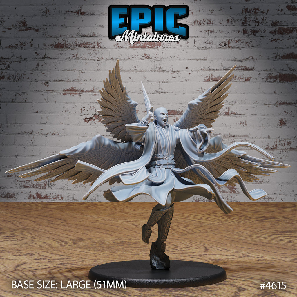 Planetar Angel Option #4615 front DND miniature Faith Defender 16k resin