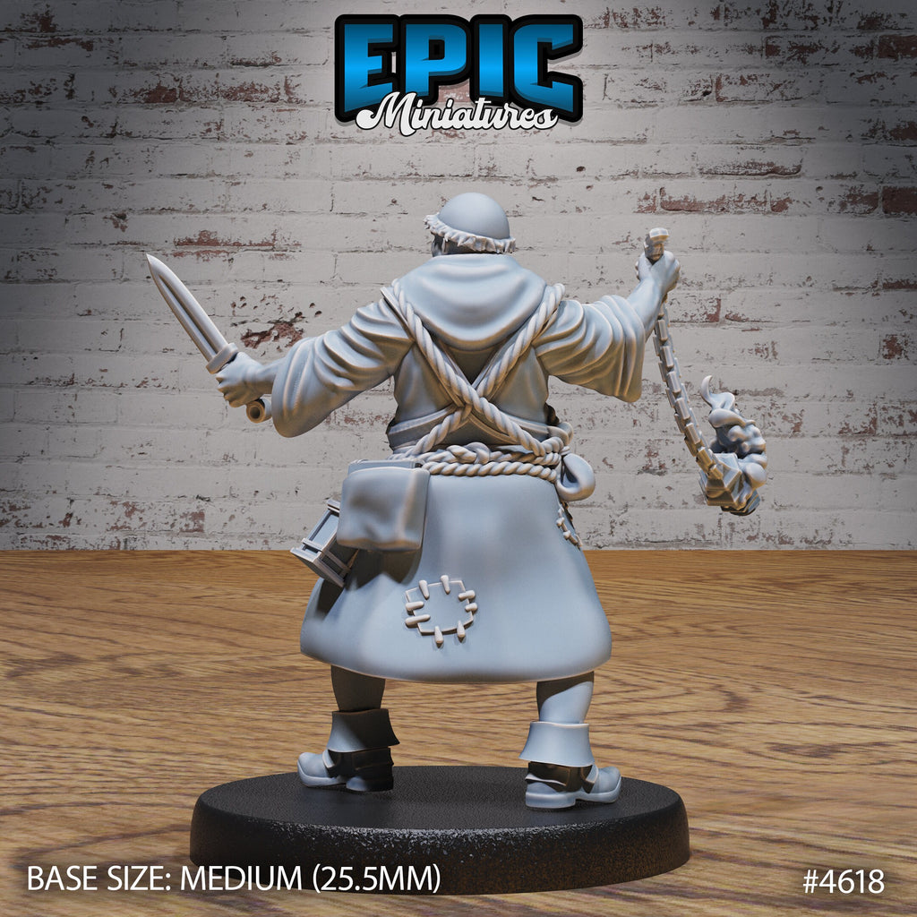Medieval Cleric Monk Option #4618 back DND miniature Faith Defender 16k resin