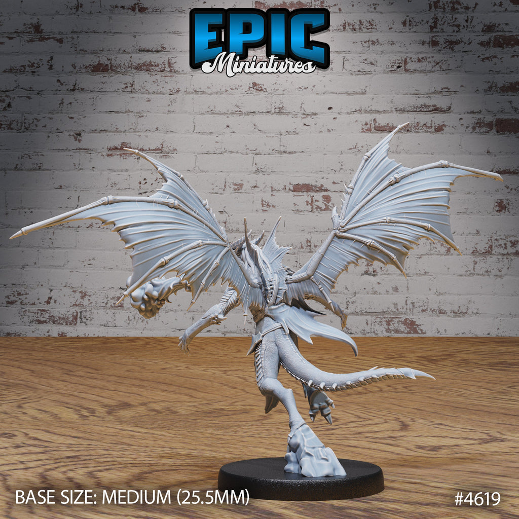 Draconic Demon Option #4619 back DND miniature Faith Defender 16k resin
