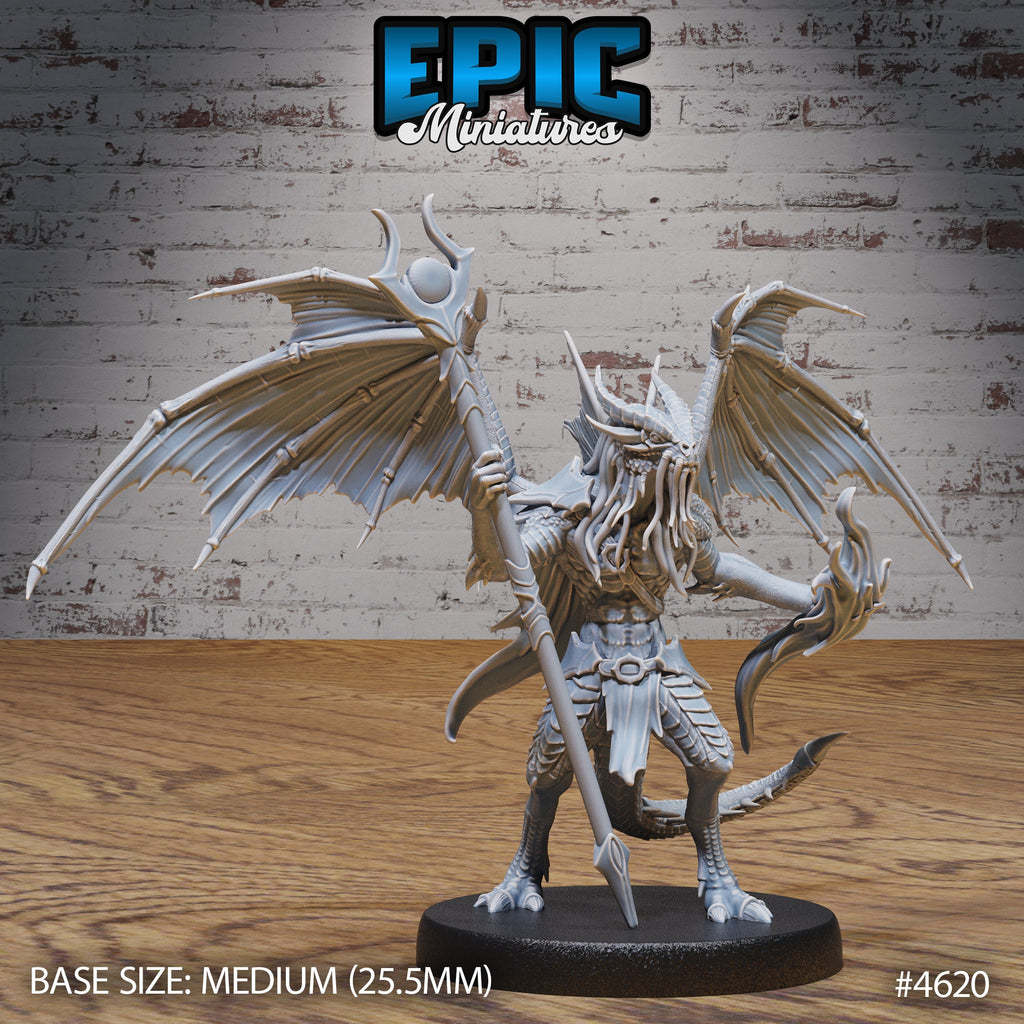 Draconic Demon Option #4620 front DND miniature Faith Defender 16k resin