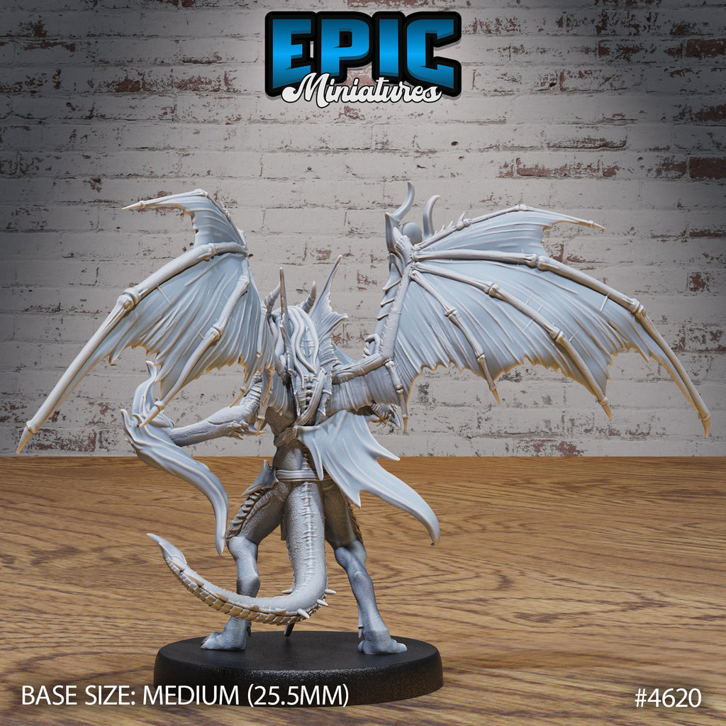 Draconic Demon Option #4620 back DND miniature Faith Defender 16k resin