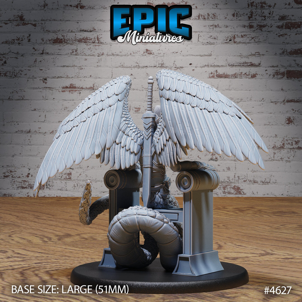 Holy Serpent Option #4627 back DND miniature Faith Defender 16k resin