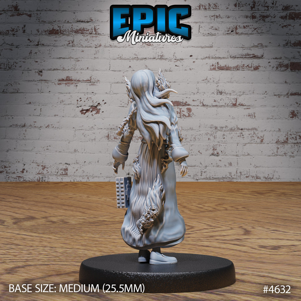 Possessed Nun Set of 3 DND Minis | Faith Defender Collection | TTRPG | Grimdark Waterdeep Gothic Corrupted Mork Borg Evil Fiend Markovia Option #4633 back DND miniature  16k resin