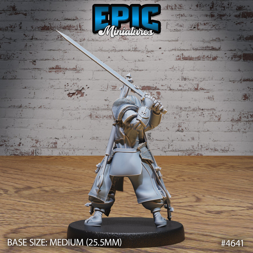 Inquisitor Knight Option #4641 back DND miniature Faith Defender 16k resin