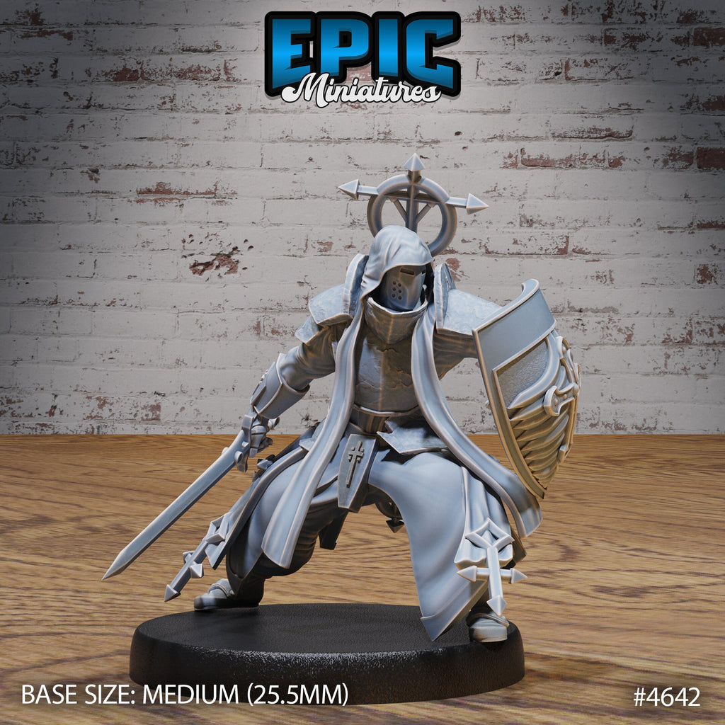 Inquisitor Knight Option #4642 front DND miniature Faith Defender 16k resin