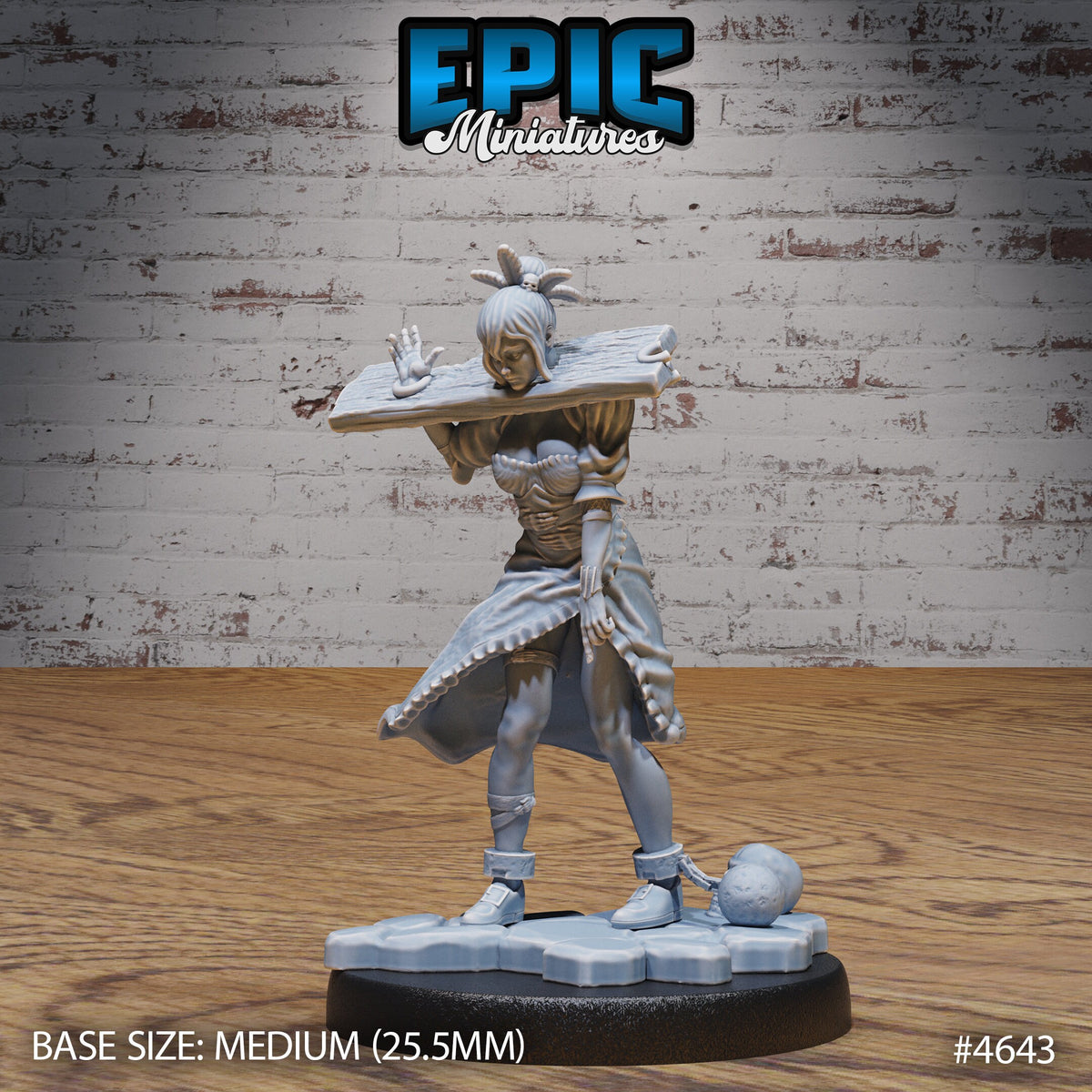 Captured Witch Option #4643 front DND miniature Faith Defender 16k resin
