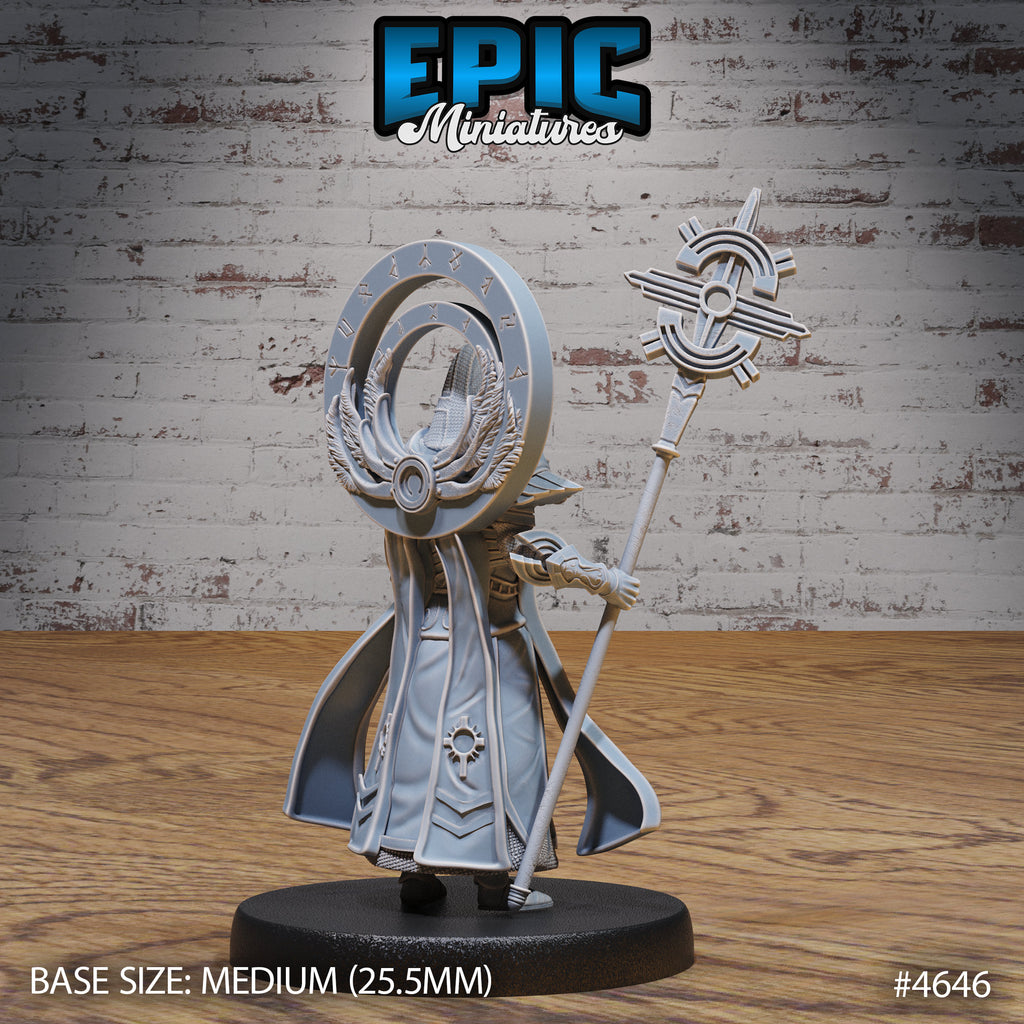 White Priest Option #4646 back DND miniature Faith Defender 16k resin