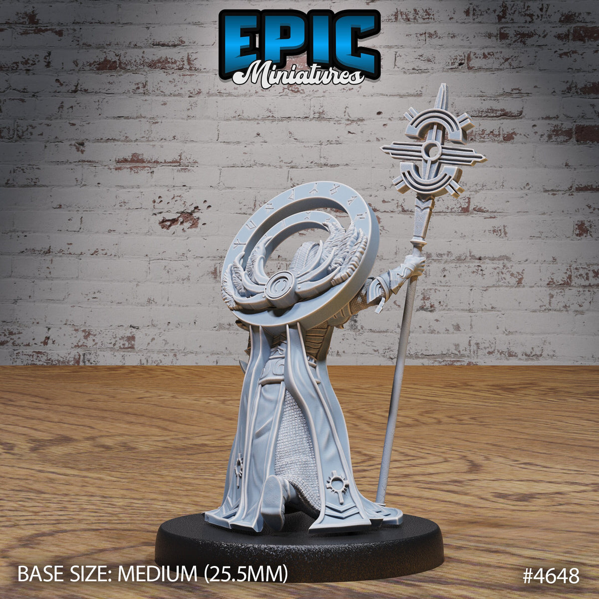 White Priest Option #4648 back DND miniature Faith Defender 16k resin