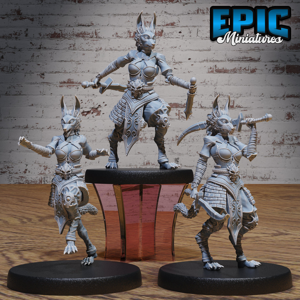 Jackalwere Female Set of 3 DND miniatures group photo Beast Hunt