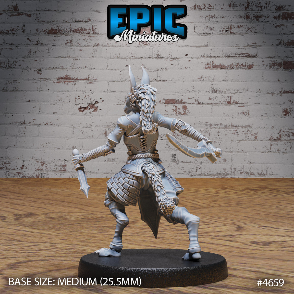 Jackalwere Female Option #4657 back DND miniature Beast Hunt 16k resin