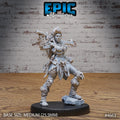Orc Lady Adventurer Option #4663 front DND miniature Beast Hunt 16k resin