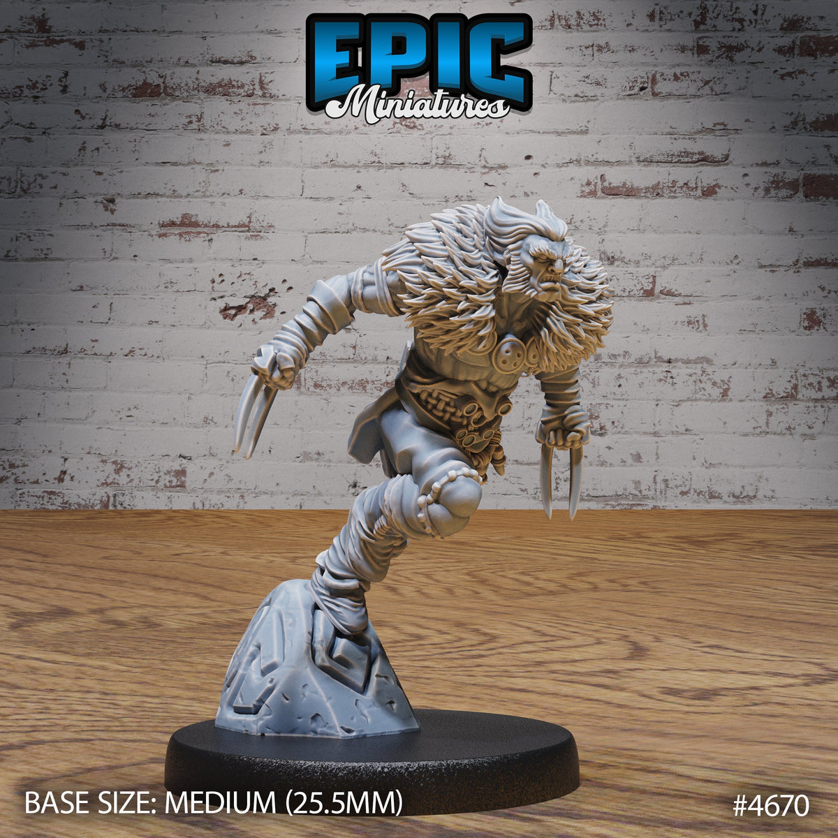 Beast Master Option #4671 front DND miniature Beast Hunt 16k resin