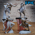 Werewolf Armored Female Set of 4 DND miniatures group photo Beast Hunt