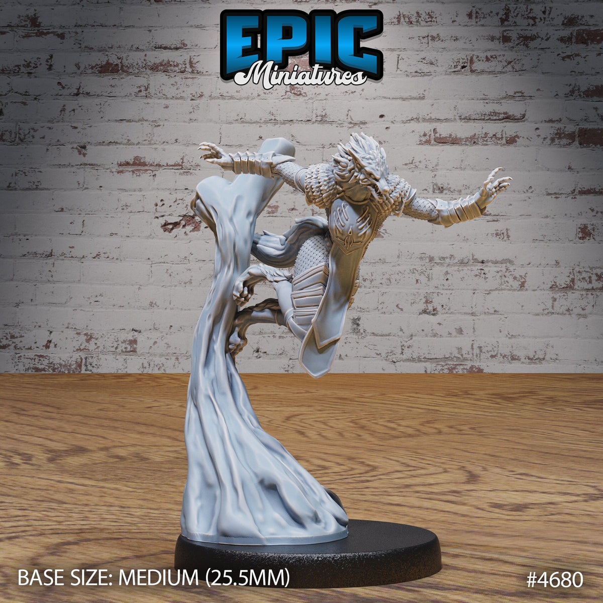 Werewolf Armored Female Option #4680 front DND miniature Beast Hunt 16k resin