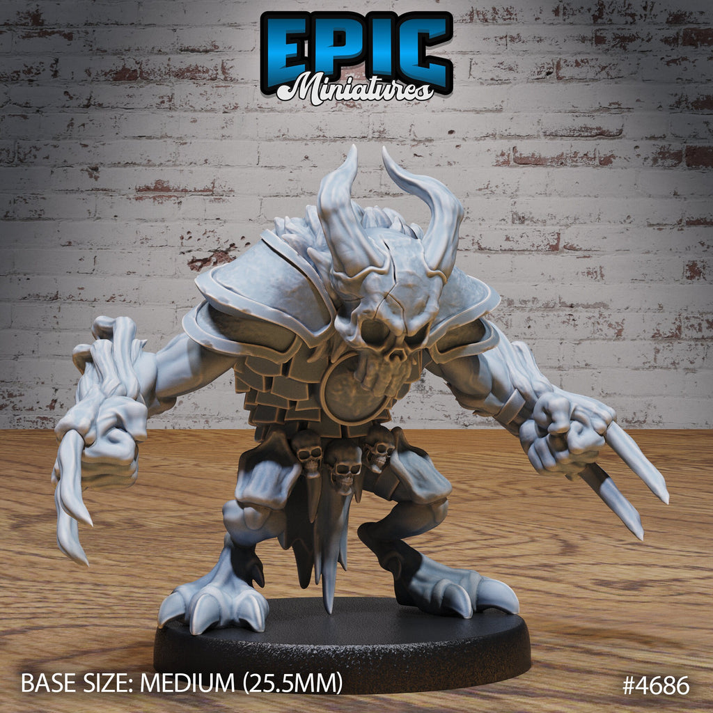 Skull Bear Option #4687 front DND miniature Beast Hunt 16k resin