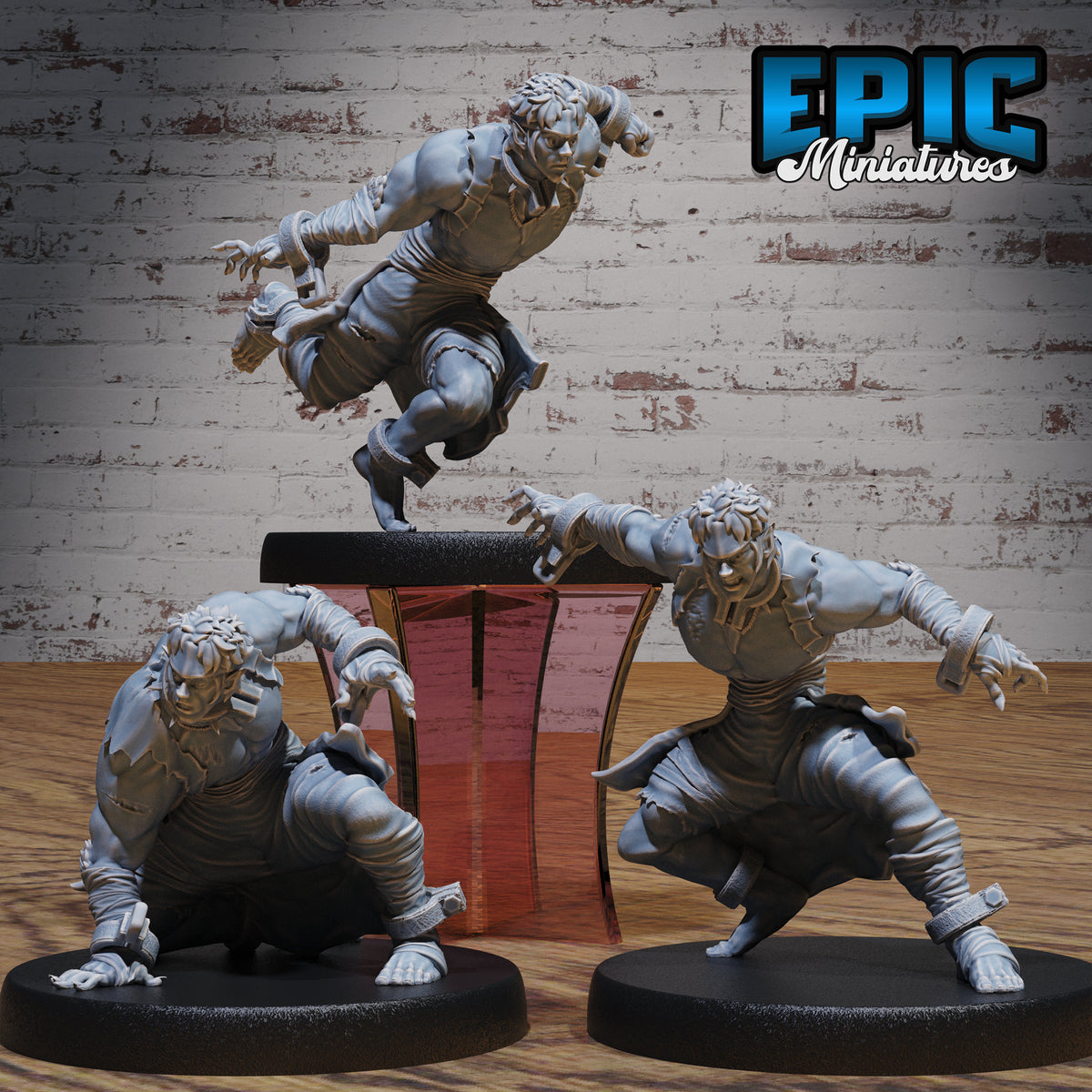Savage Escapee Set of 3 DND miniatures group photo Beast Hunt