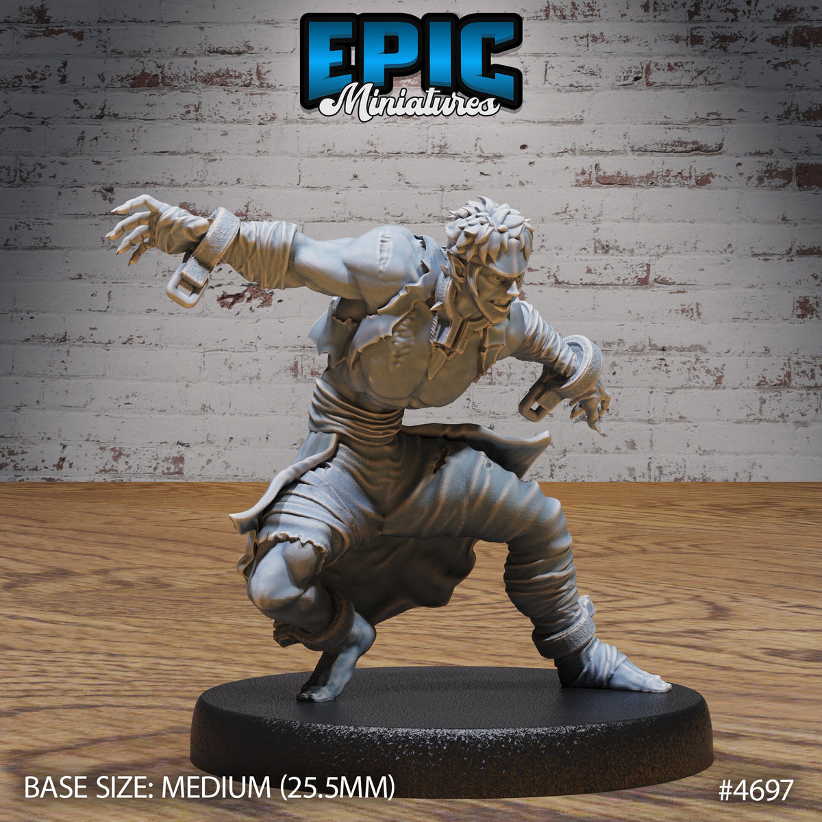 Savage Escapee Option #4697 front DND miniature Beast Hunt 16k resin