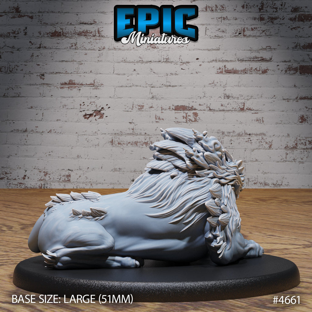 Sabertooth Beast #1 at 40mm scale front DND miniature Beast Hunt 16k resin