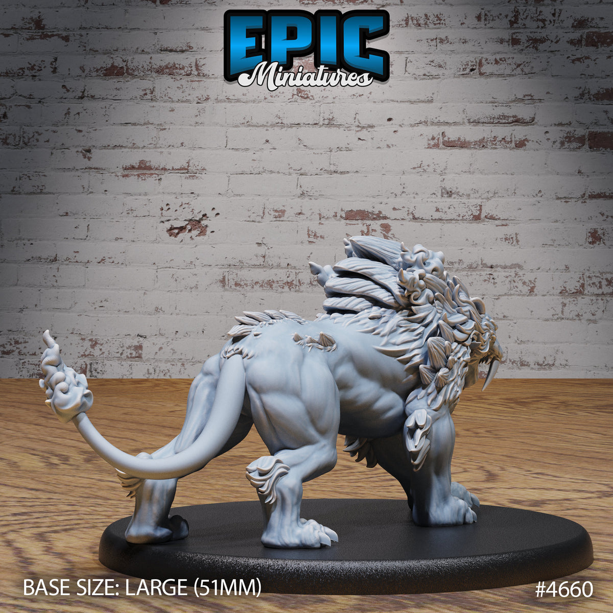 Sabertooth Beast Option #4662 front DND miniature Beast Hunt 16k resin