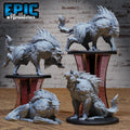 Warg Beast Set of 4 DND miniatures group photo Beast Hunt