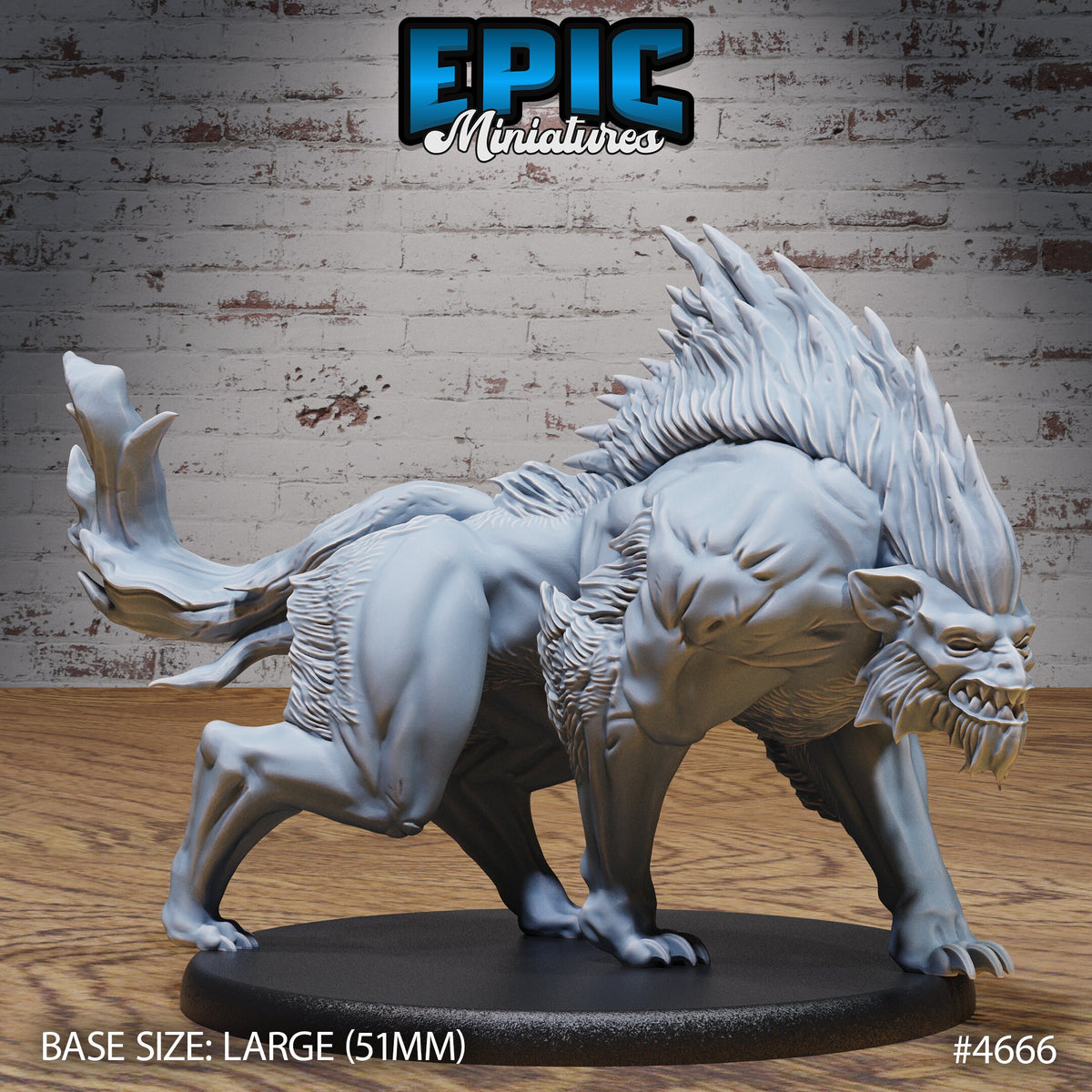 Warg Beast Option #4666 front DND miniature Beast Hunt 16k resin