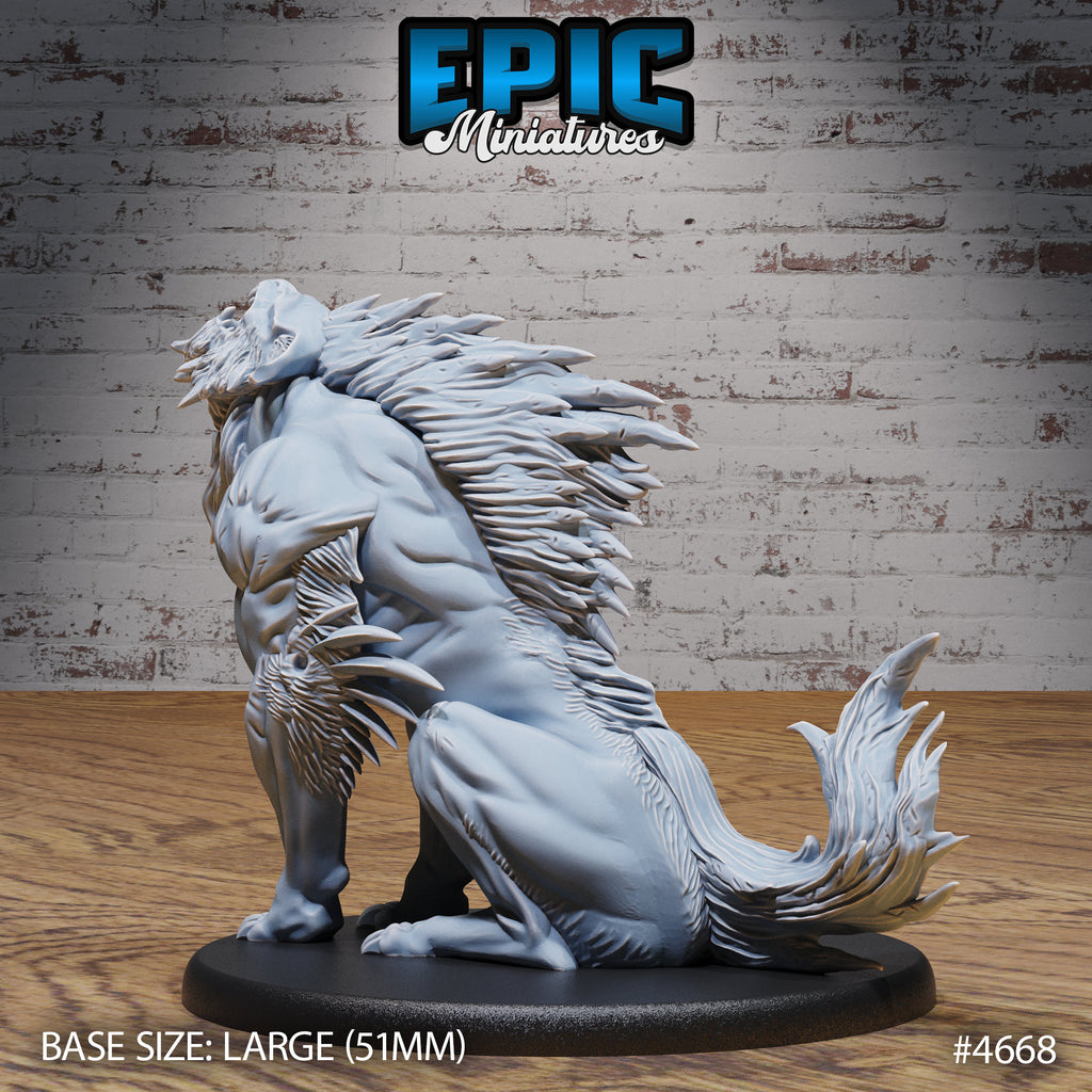 Warg Beast Option #4668 back DND miniature Beast Hunt 16k resin